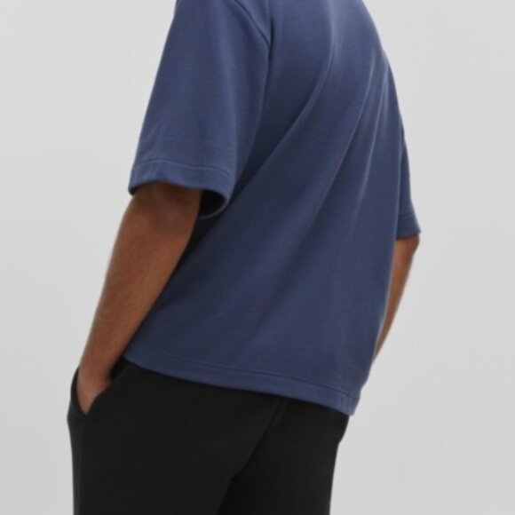 Mode of One Mens Relaxed Fit Textured Tshirt Caspian Waters XXL - Picture 2 of 7